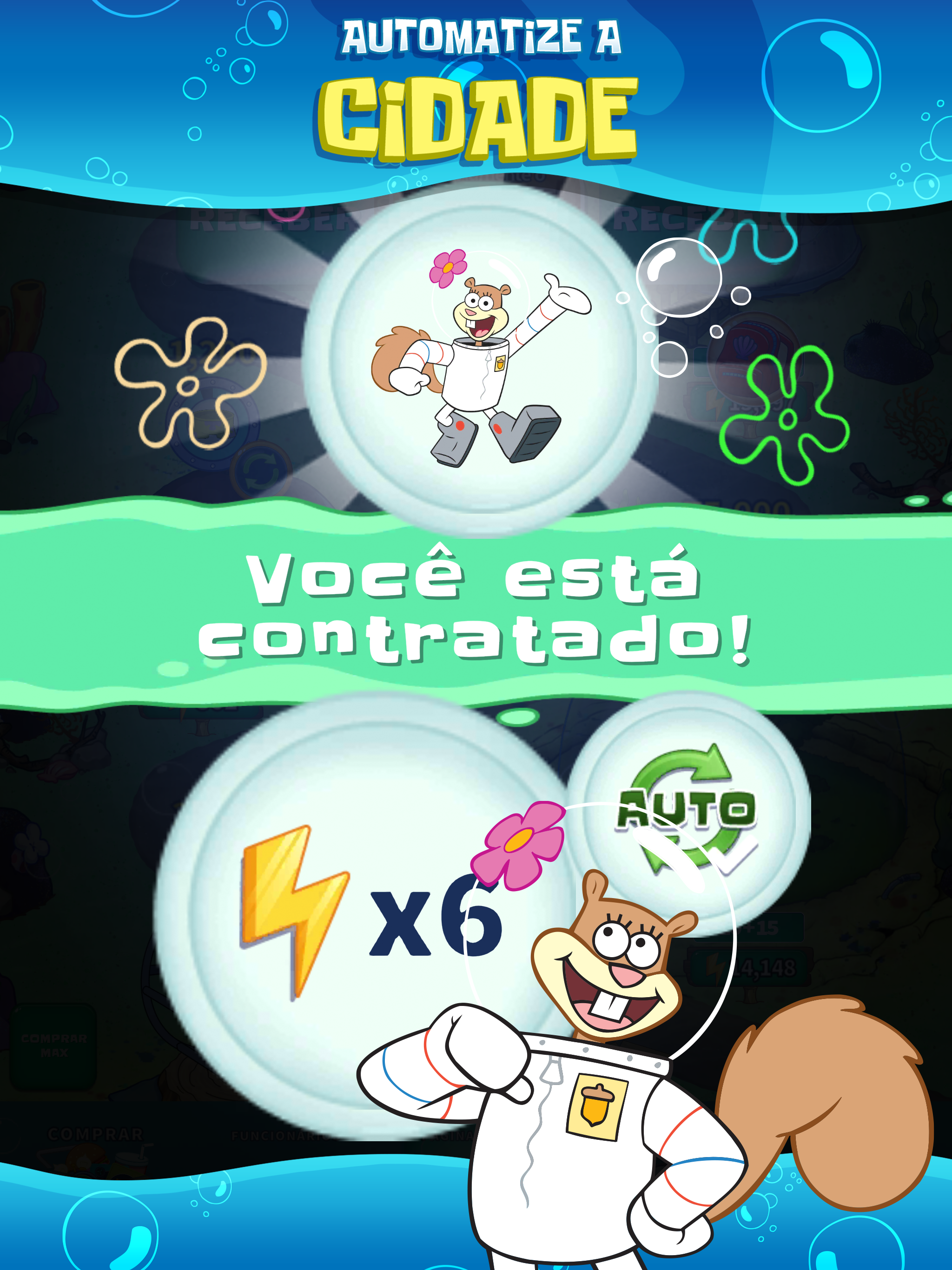 Captura de Tela do Jogo SpongeBob’s Idle Adventures