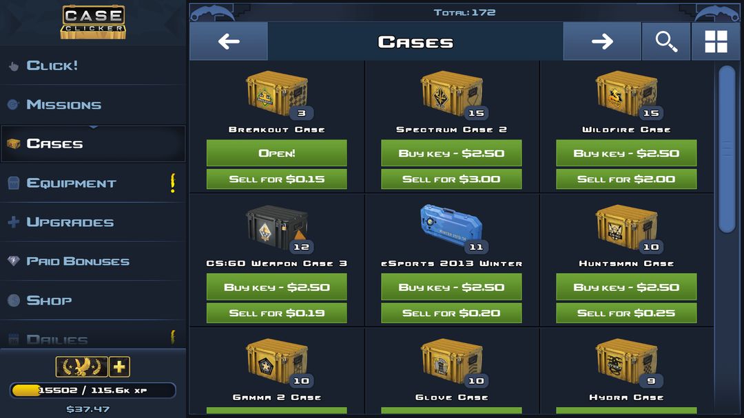 Screenshot of Case Clicker 2 - Custom cases!