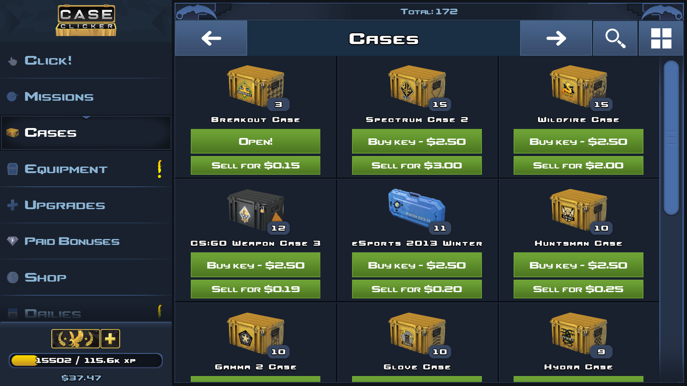 Case Clicker 2 - Custom cases! Game Screenshot