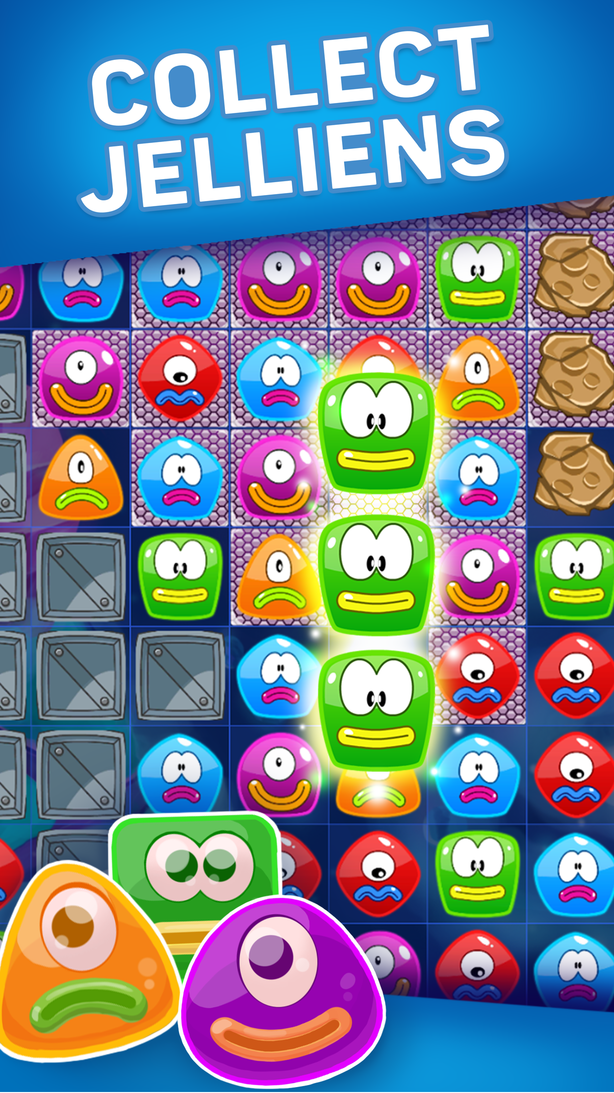 Screenshot 1 of Jelly Nova : Match 3 Espace Puzzle 1.07