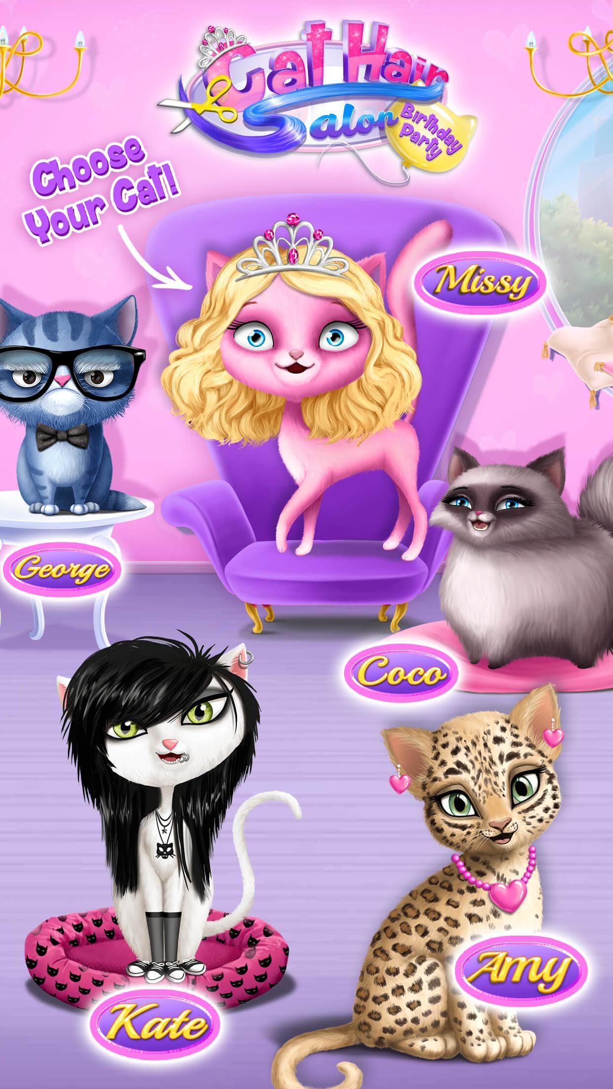 Screenshot 1 of Вечеринка по случаю дня рождения в парикмахерской для кошек 8.0.80035