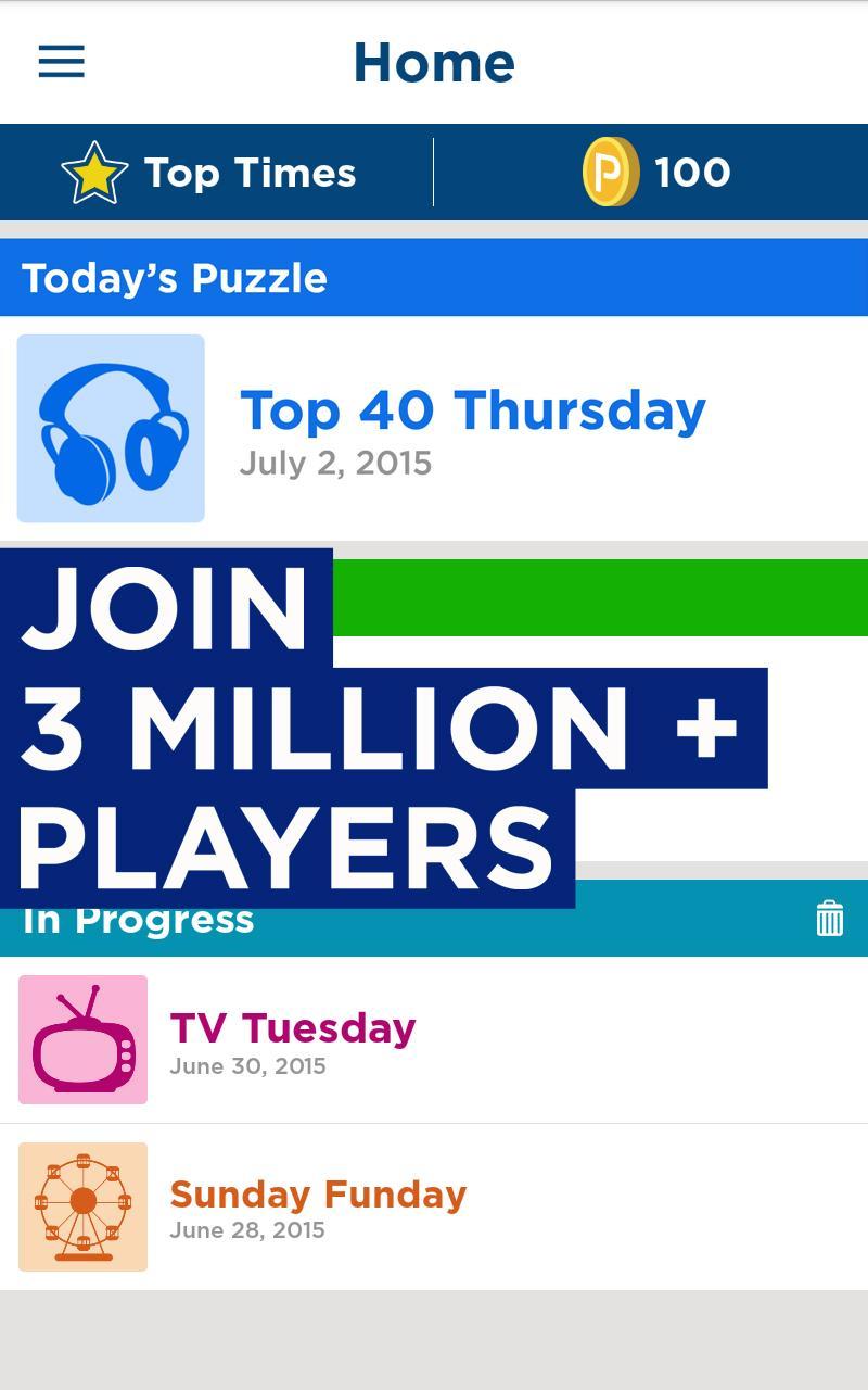 Скриншот игры Daily Celebrity Crossword