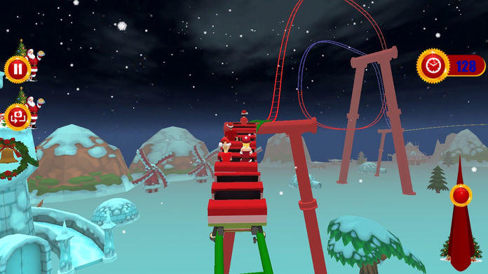 Christmas Santa Roller Coaster 3D Pro Game Screenshot