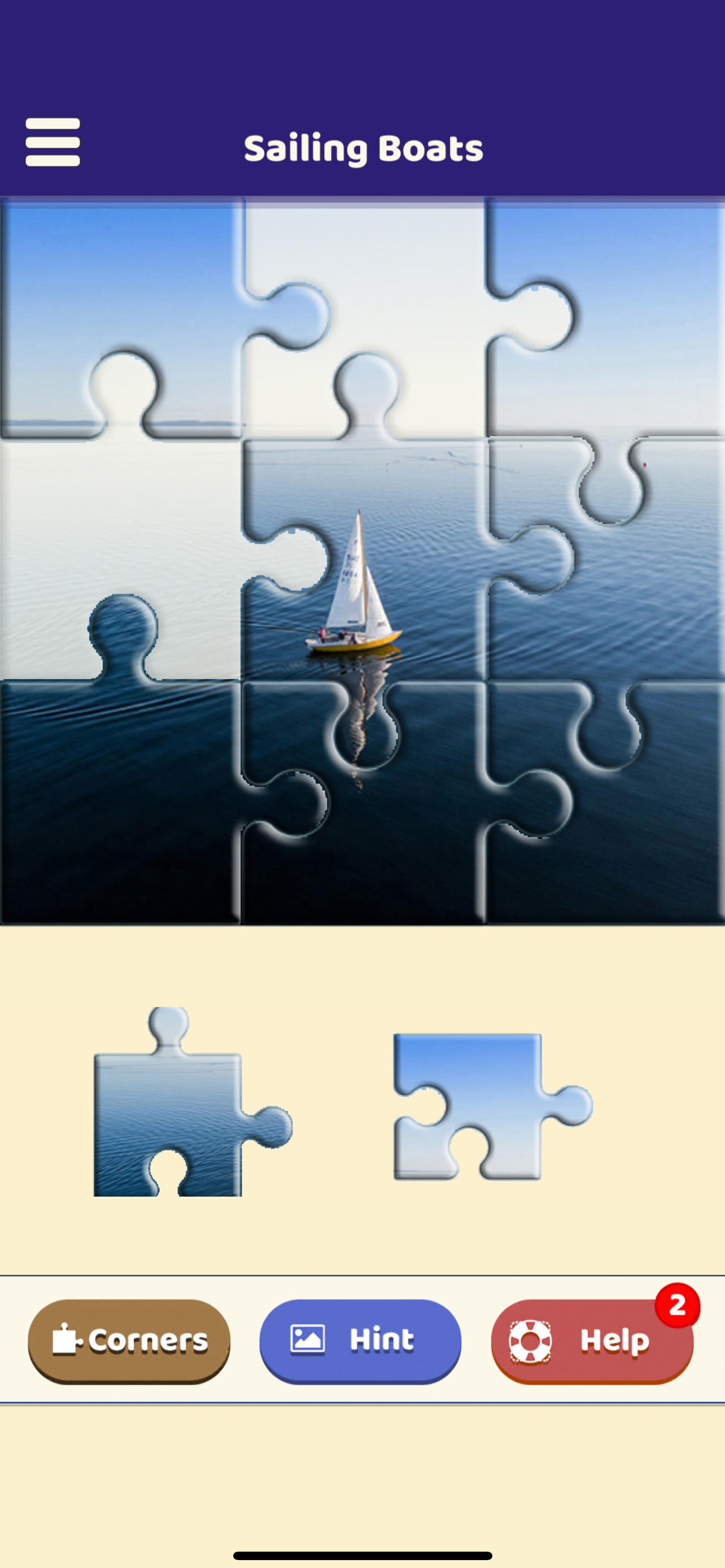 Скриншот игры Sailing Boats Puzzle