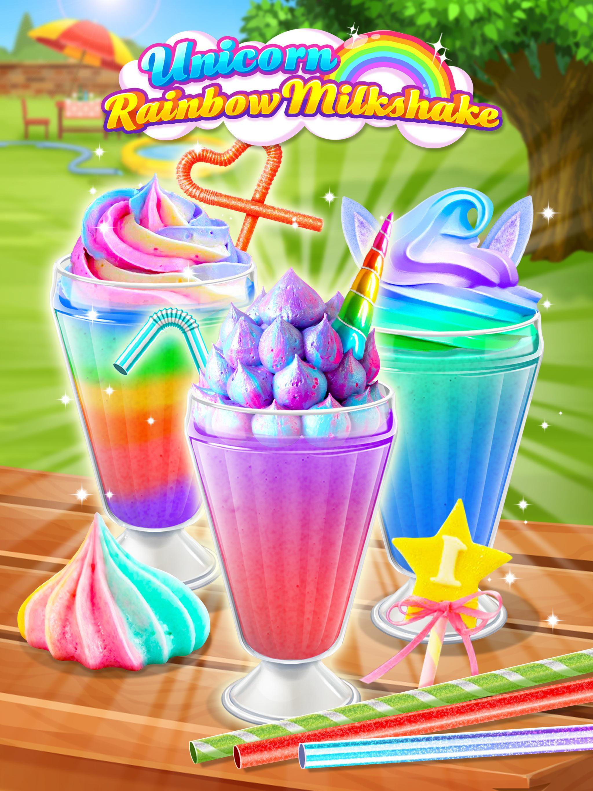Cuplikan Layar Game Unicorn Food - Sweet Rainbow Ice Cream Milkshake