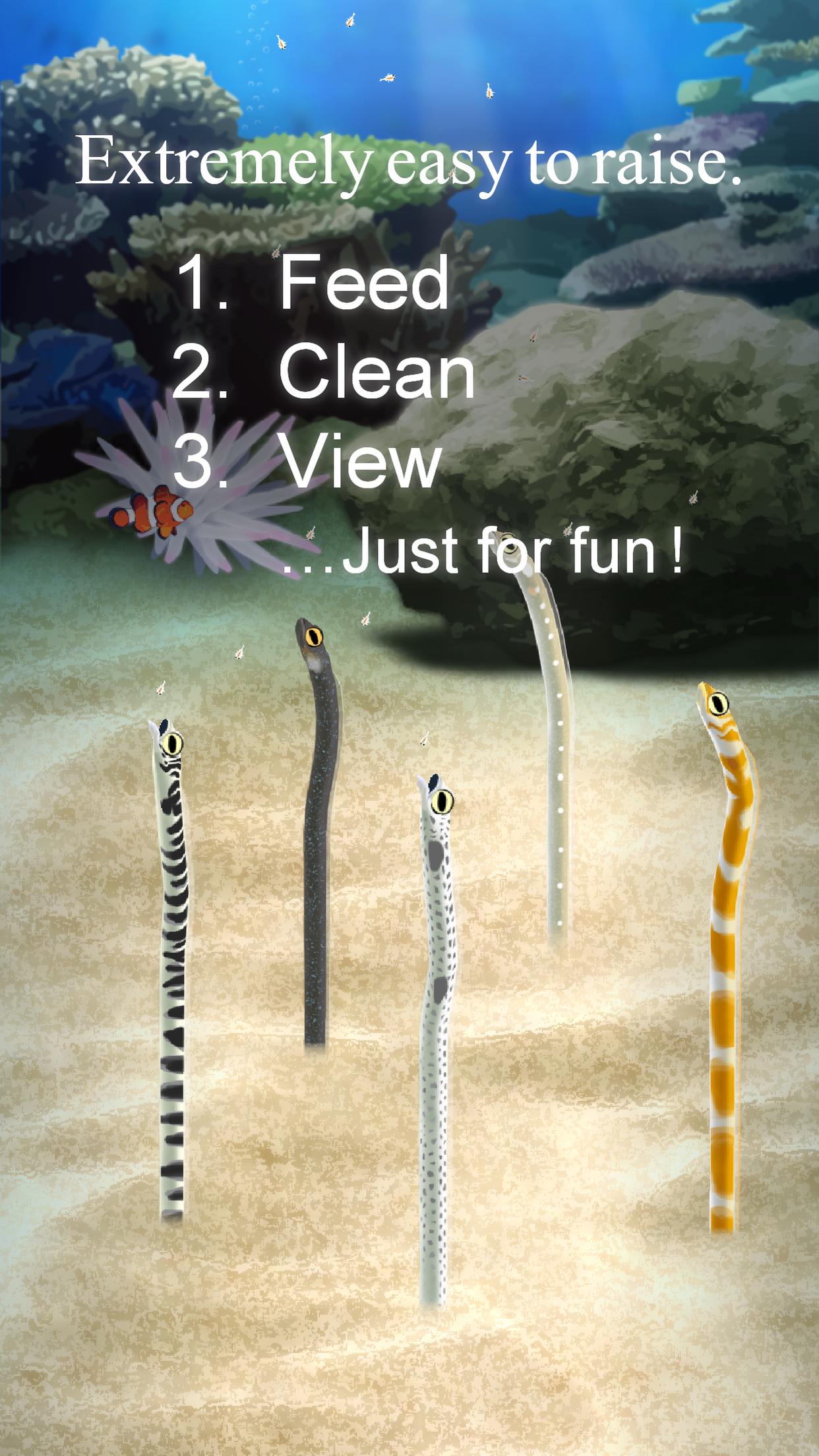 Cuplikan Layar Game Garden Eel Pet