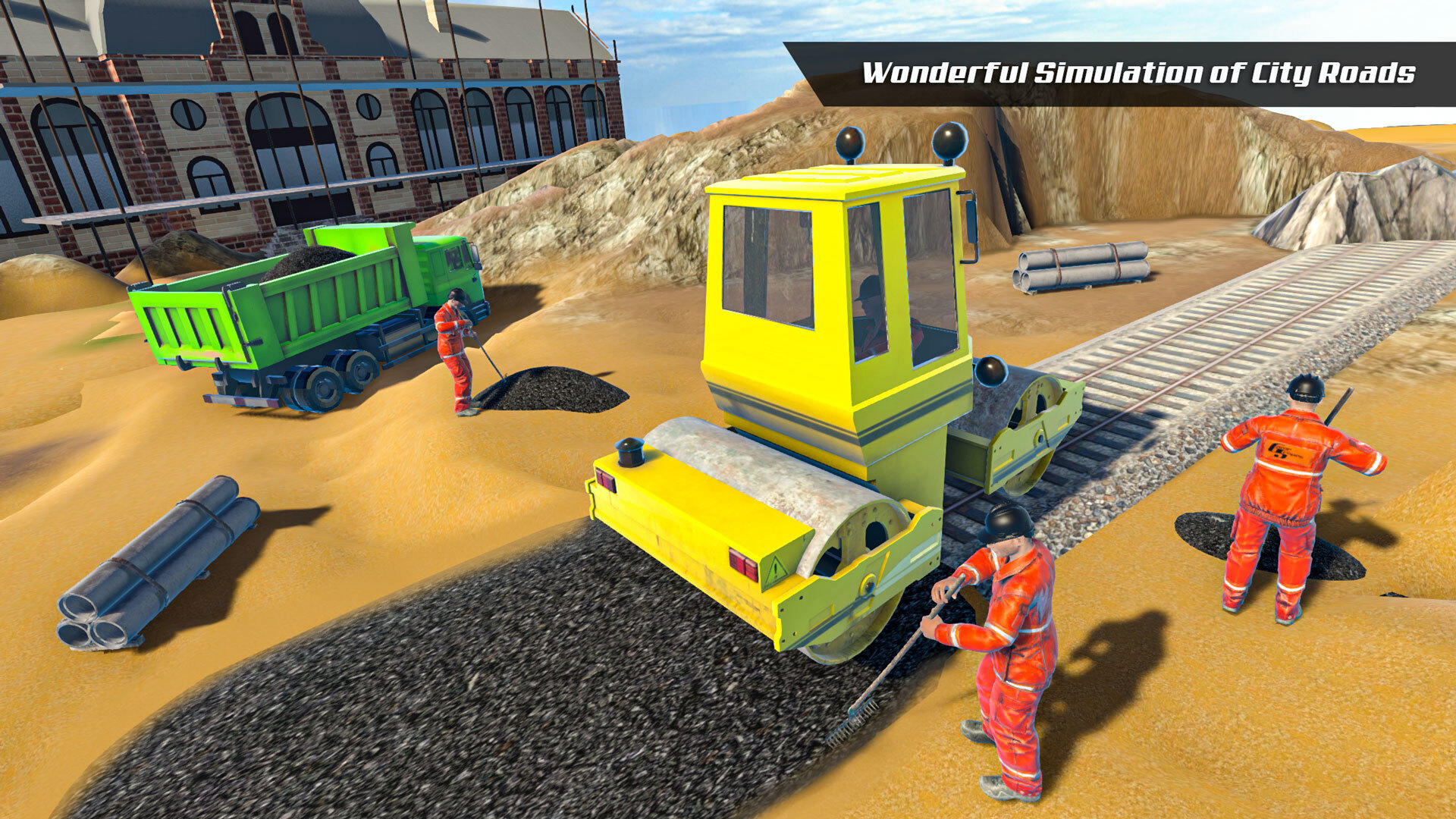 Snow Offroad Construction Site Game Screenshot