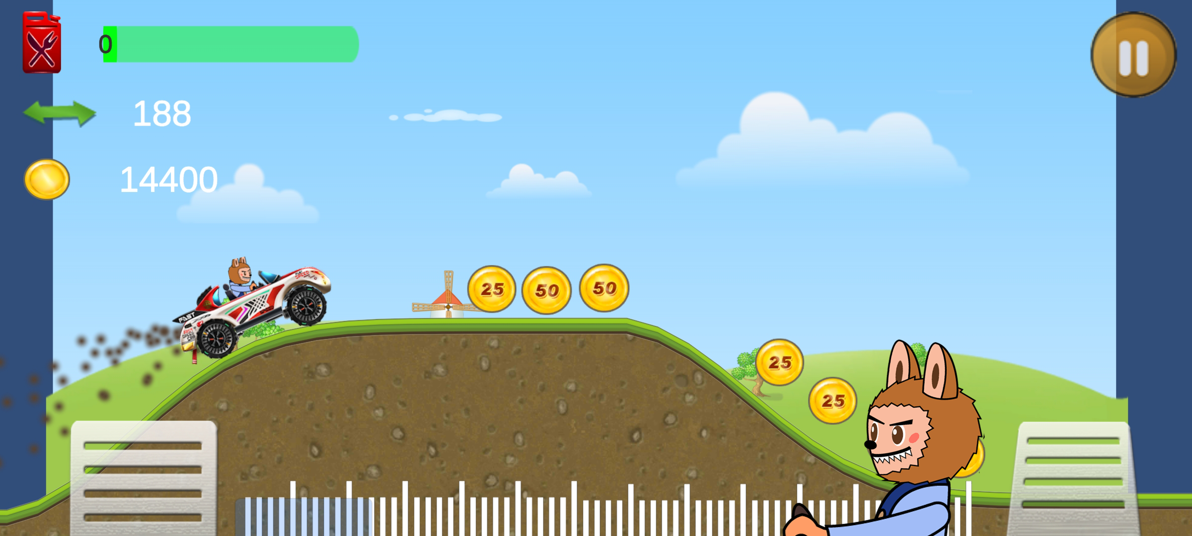 Labubu Hill Race Game Screenshot