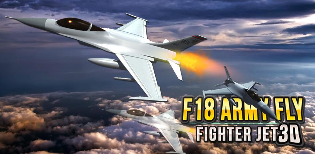 Banner of Avion de chasse à la mouche de l'armée F18 modèle 3D 1.3