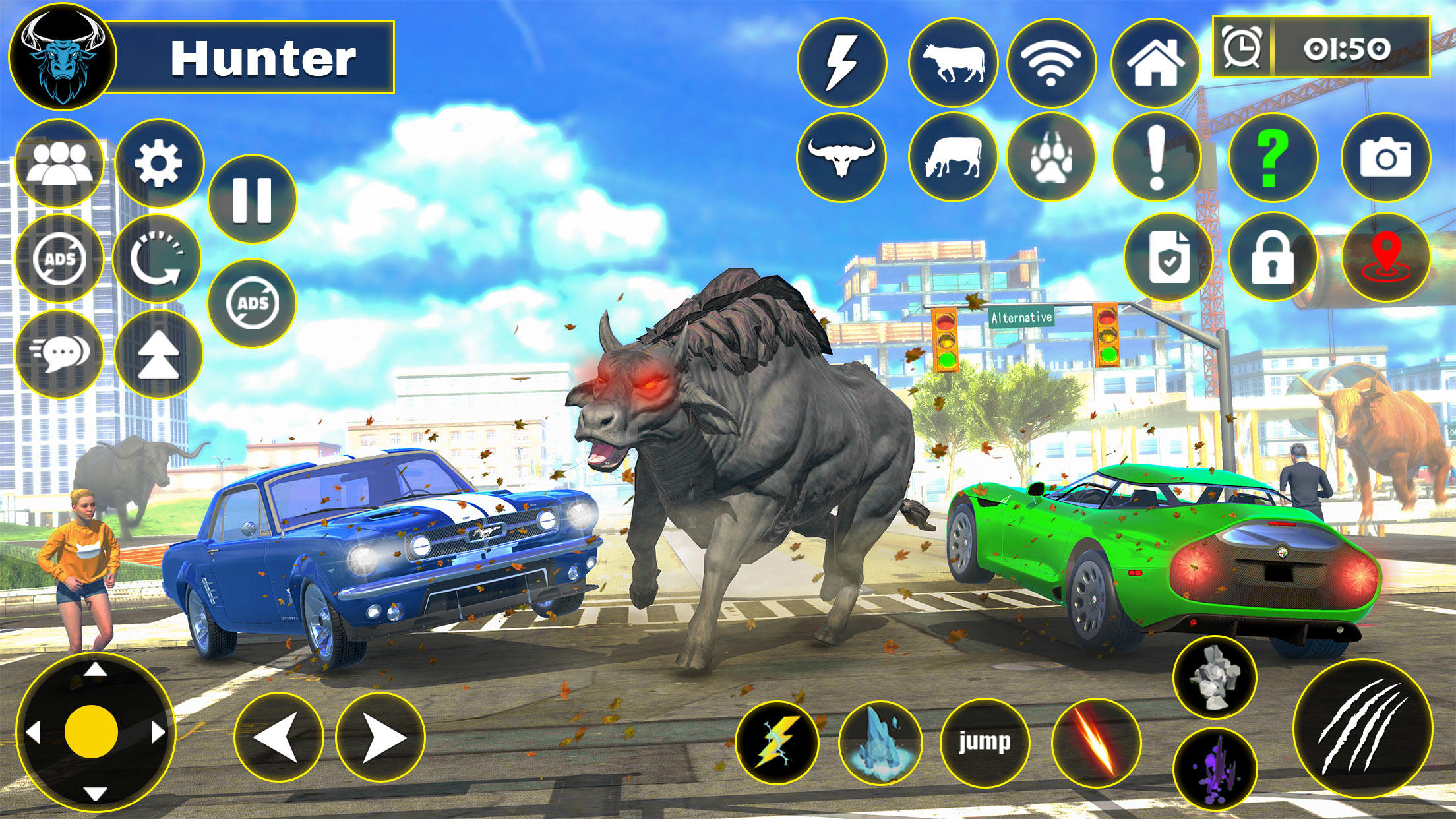 Scary Wild Cow Rampage Game ภาพหน้าจอเกม