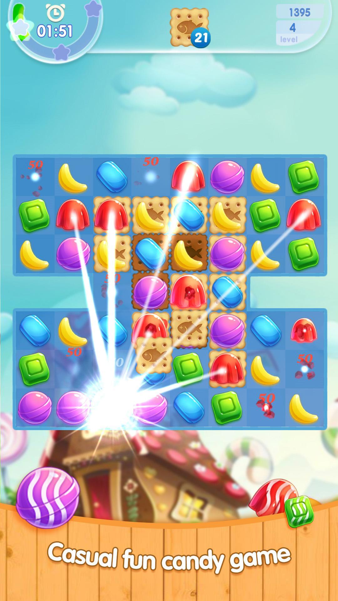 Screenshot 1 of クッキースマッシュ：キャンディーマッチ3 2.0.0