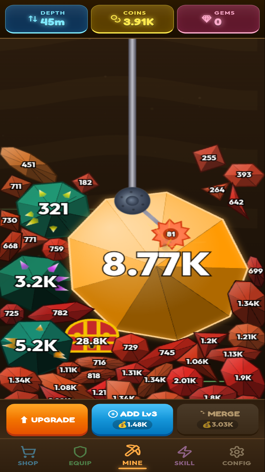 Cuplikan Layar Game Spin Dig Idle