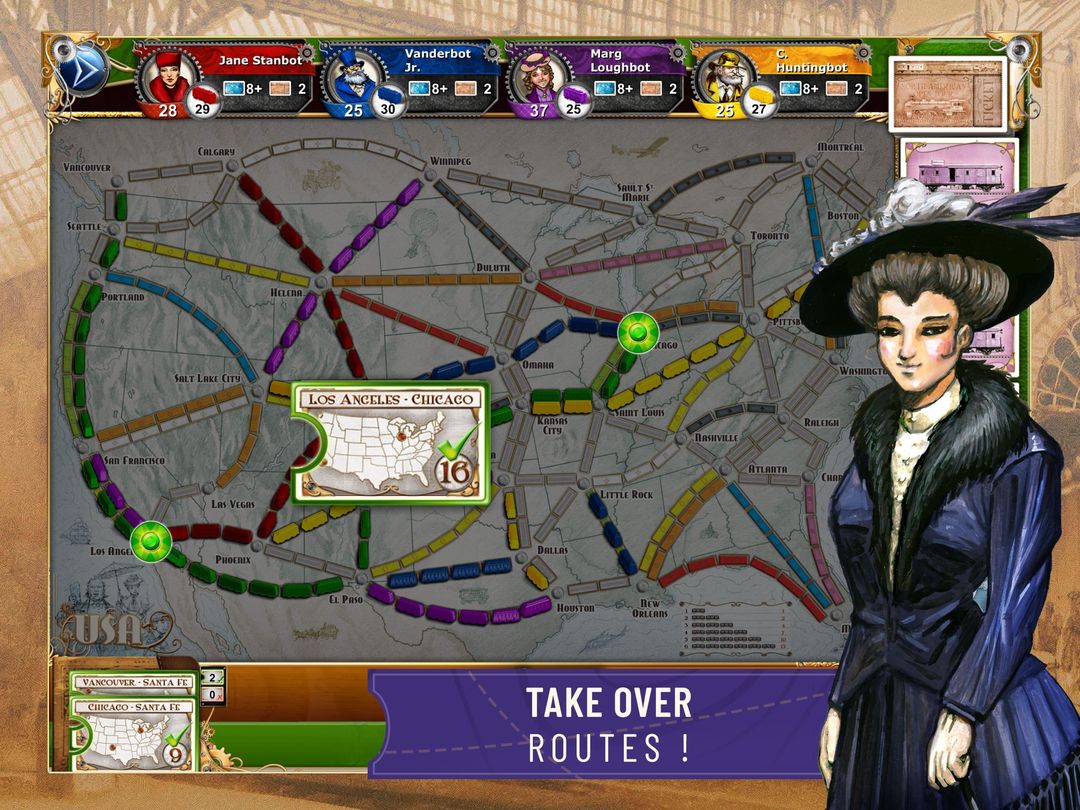 Screenshot of Ticket to Ride Classic Edition