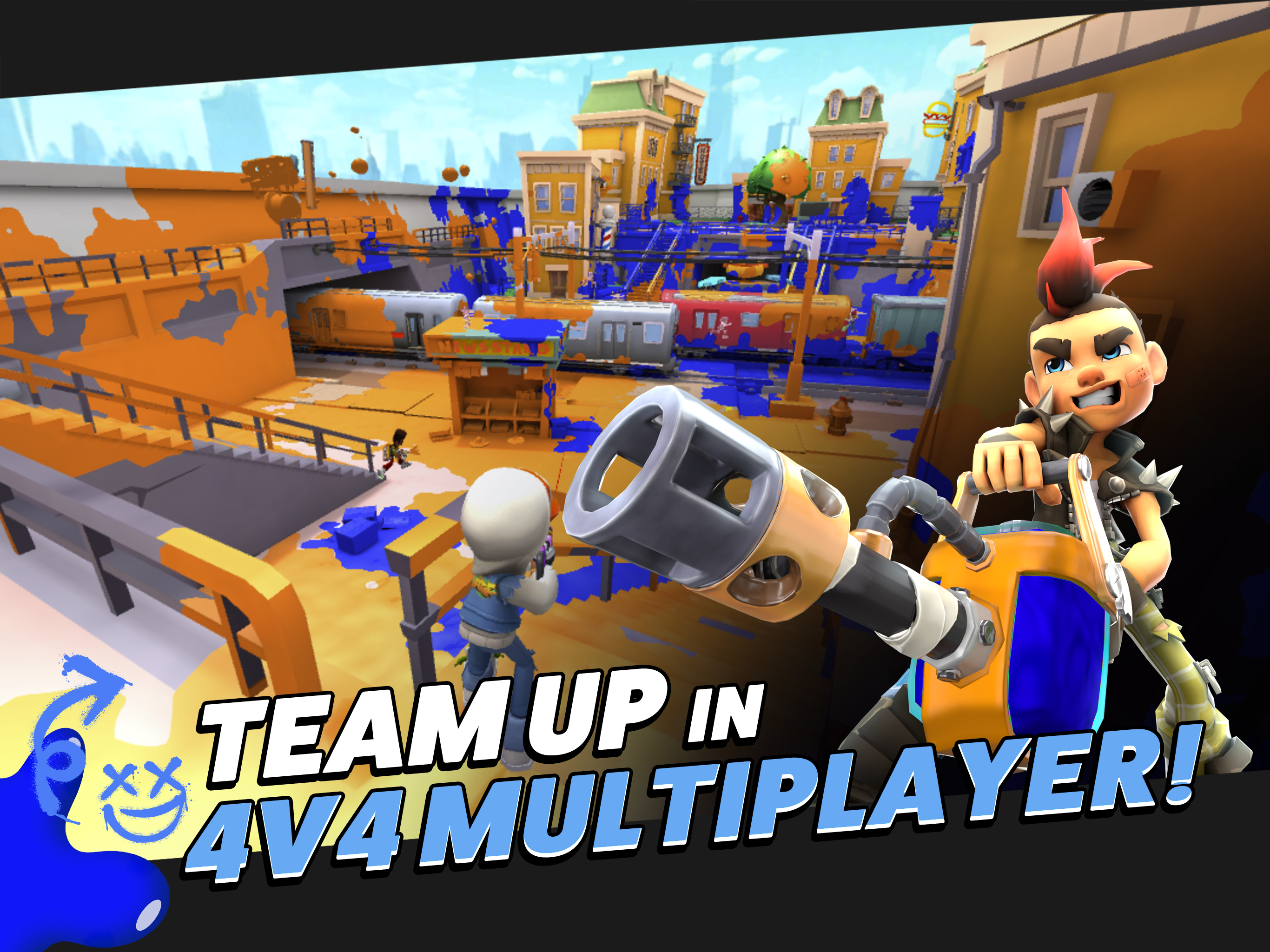 Captura de Tela do Jogo Paint Brawl : Color of War