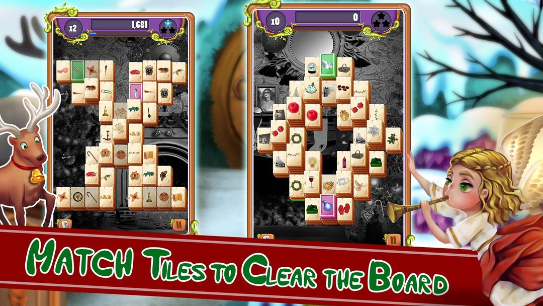 Screenshot of Christmas Mahjong: Holiday Fun