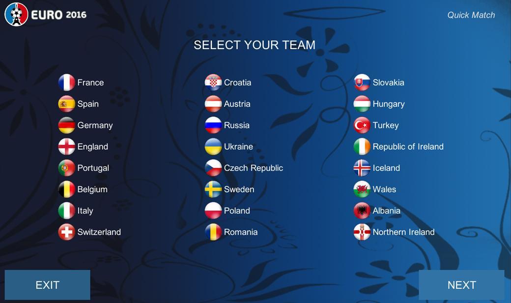 EU16 - Euro 2016 France 게임 스크린 샷