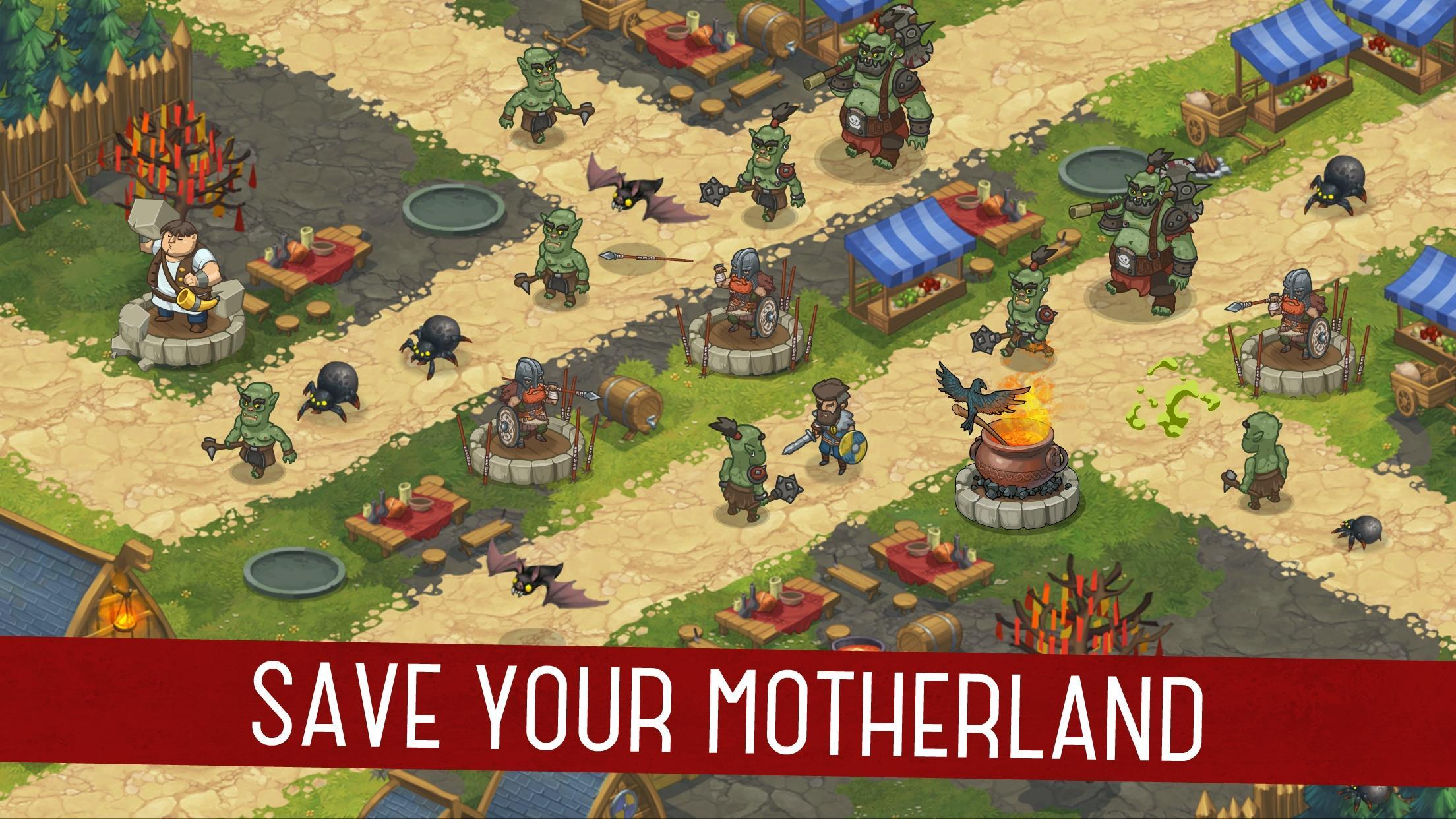 Orcs Warriors: Offline Tower Defense 게임 스크린샷