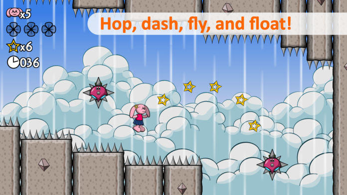 Pauli's Adventure Island: An Epic Bunny Platformer ゲームのスクリーンショット