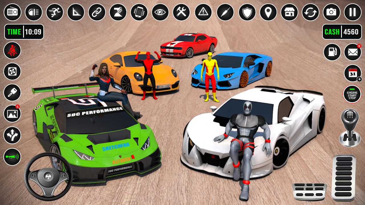 Screenshot 1 of 汽車特技遊戲。汽車遊戲 0.3