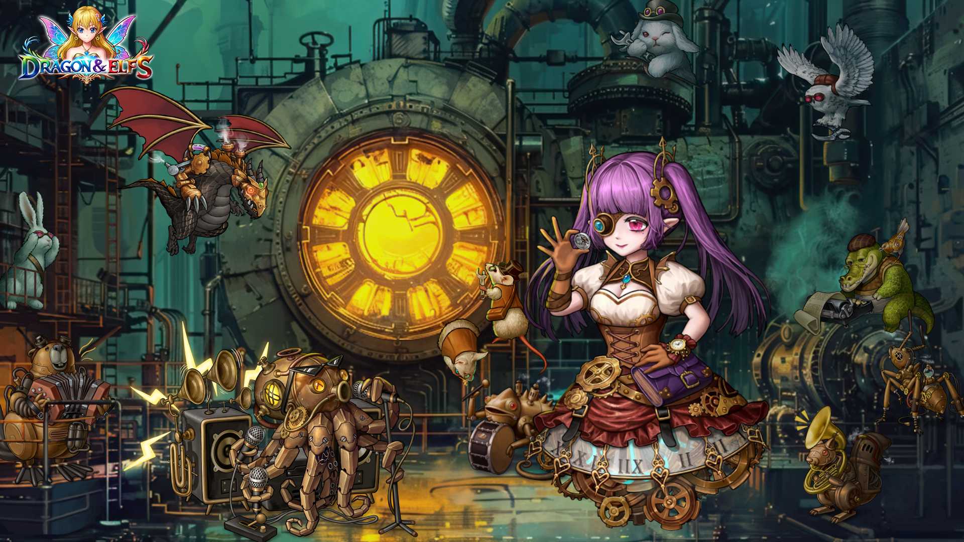 Banner of Dragon&Elfs - Five Merge World 