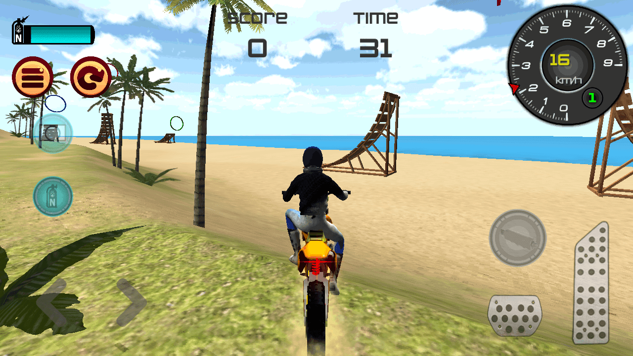 Motocross Beach Jumping 3D Game Screenshot