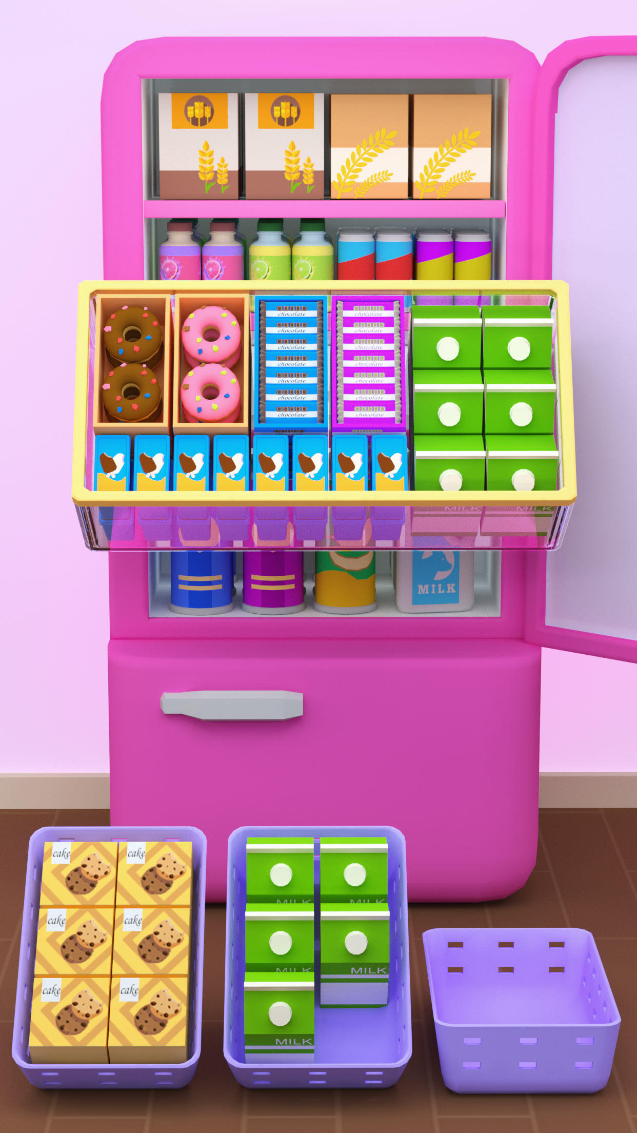 ASMR Restock:Fridge Organizing Game Screenshot