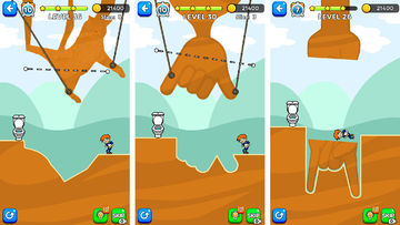 Slice Bridges: Rush To Toilet Game Screenshot
