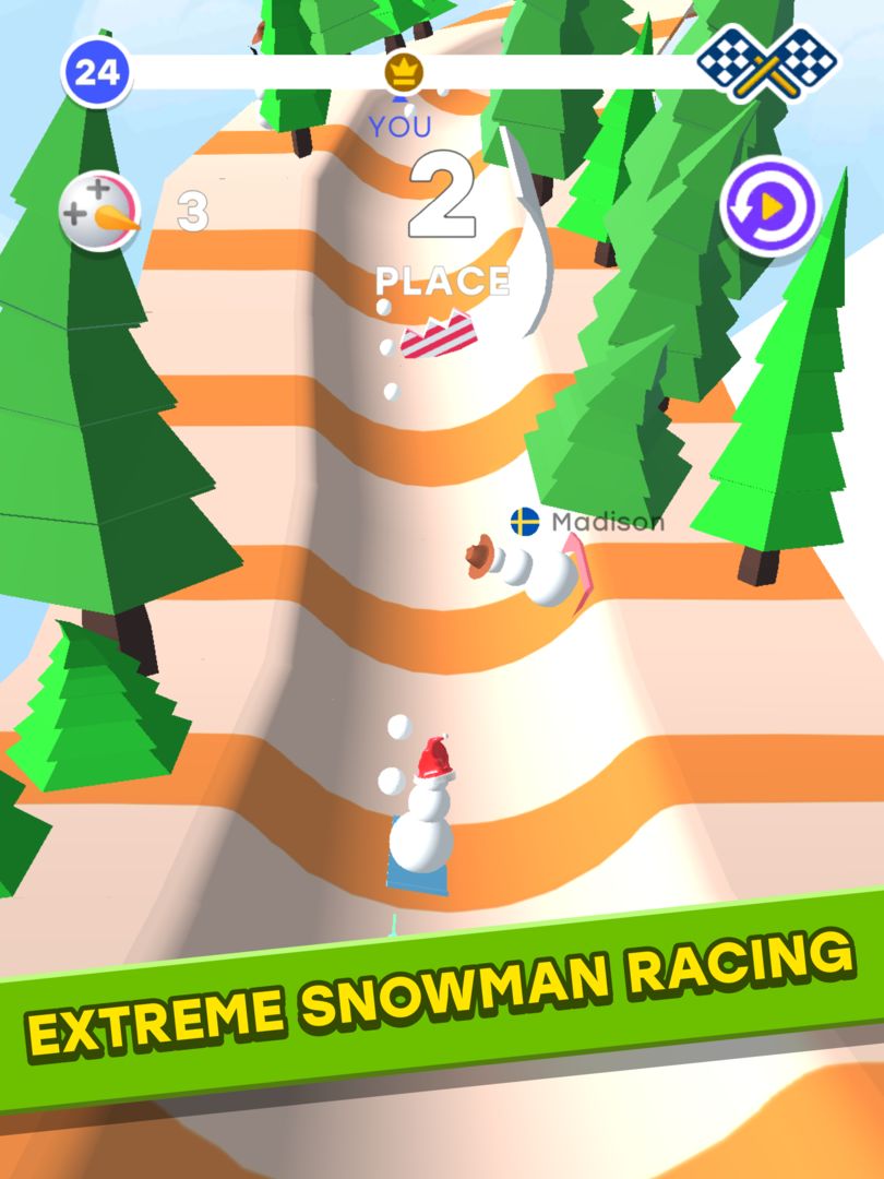 Snowman Race 3D PRO ภาพหน้าจอเกม