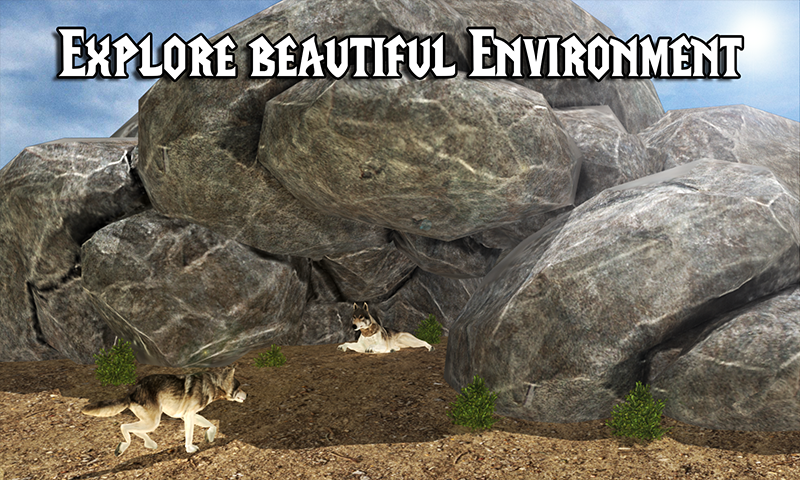 Wild Wolf Adventure Simulator ゲームのスクリーンショット
