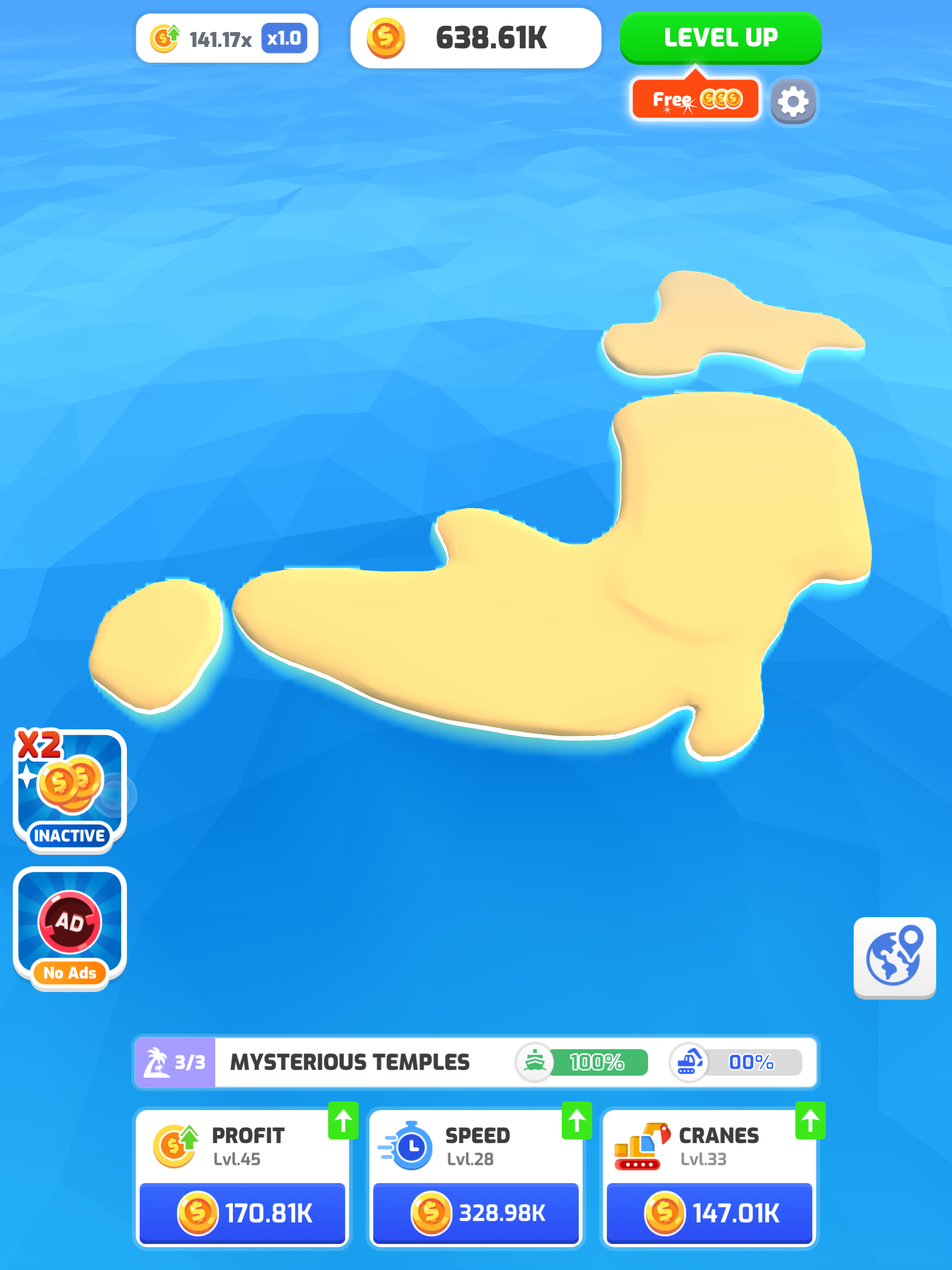 Idle Island Inc Game Screenshot