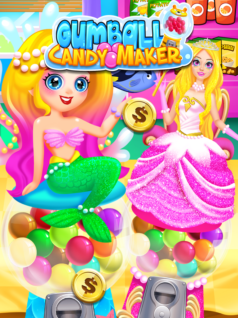 Bubble Gum Maker: Rainbow Gumball Games Free Game Screenshot