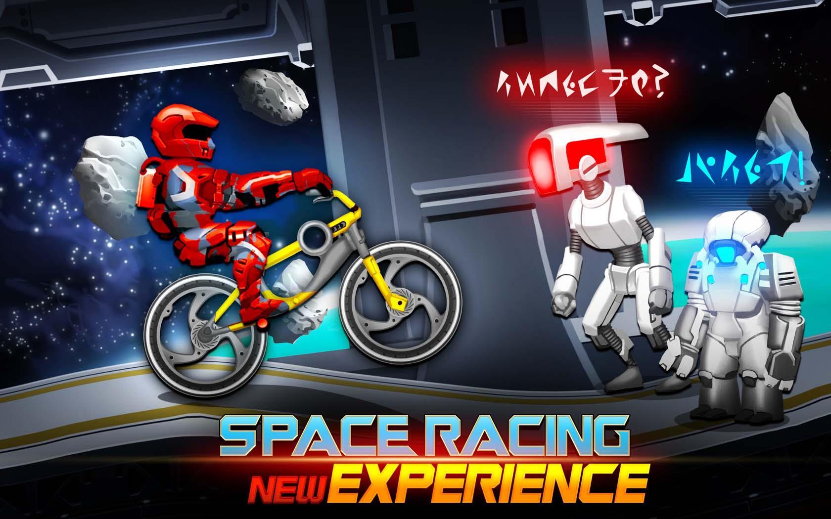 Screenshot of High Speed Extreme  Bike Race Game: Space Heroes