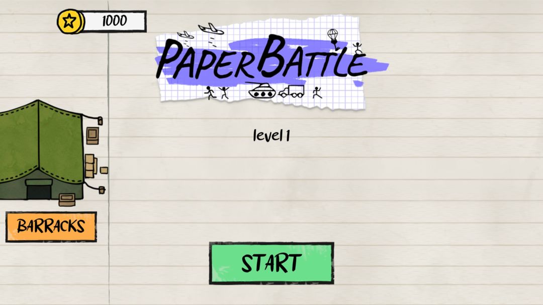 Screenshot of PAPER BATTLE