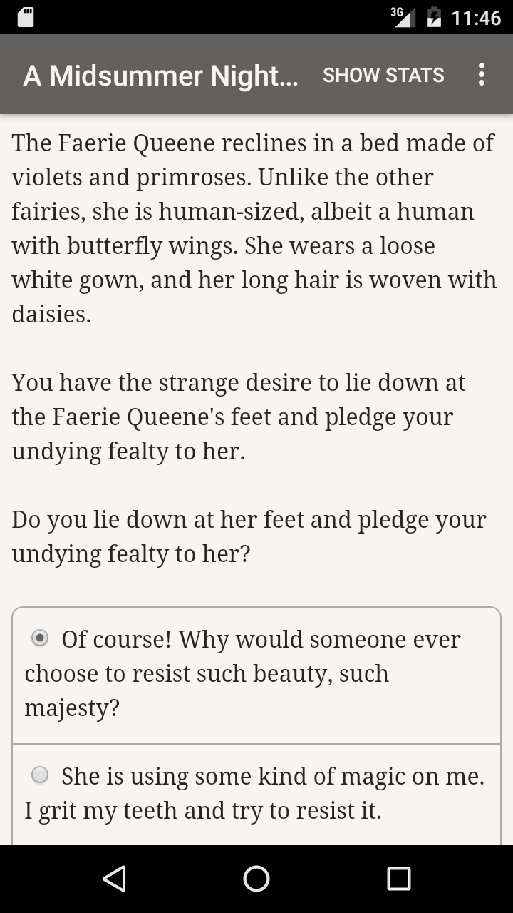 A Midsummer Night's Choice Game Screenshot