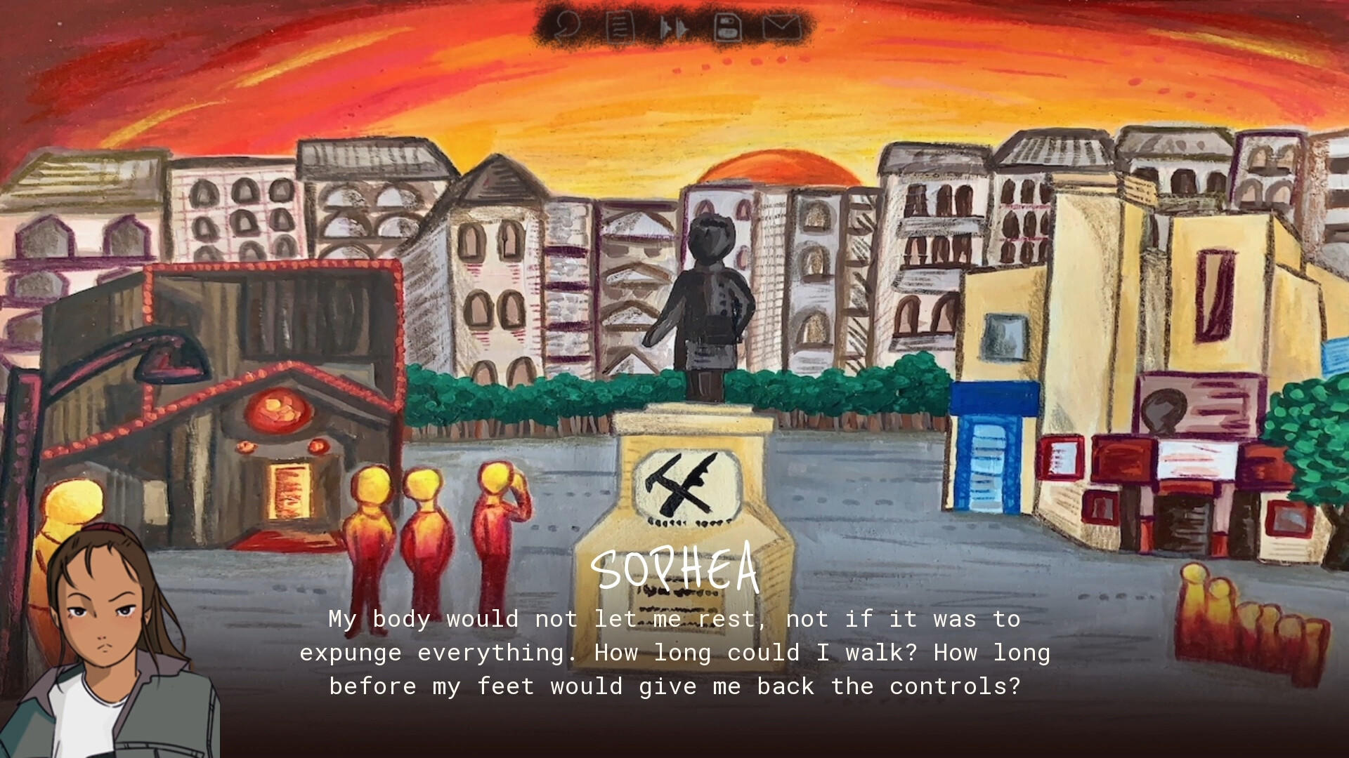 Screenshot of Stamped: an anti-travel game