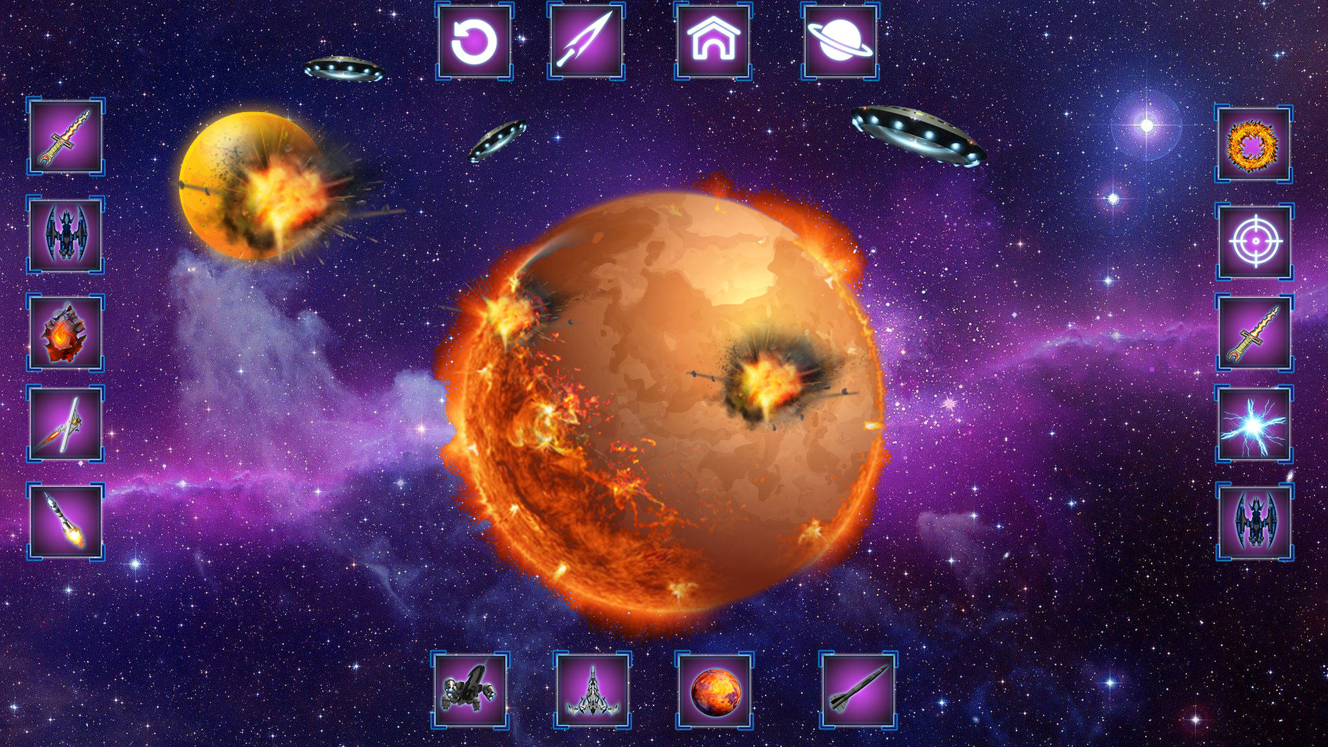 Скриншот игры Solar System Smasher 2D