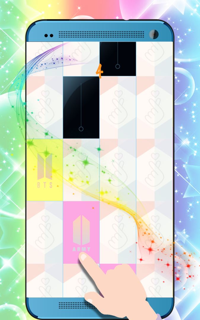 Screenshot of BTS Piano Tiles