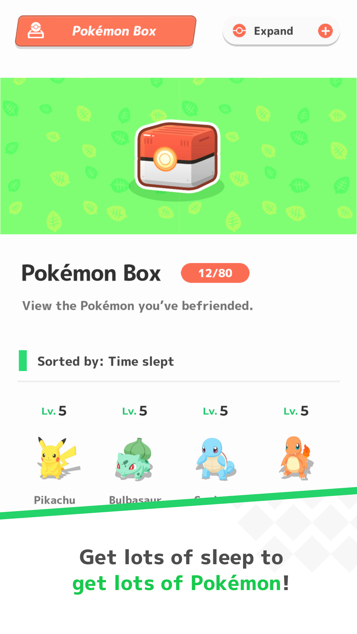 Pokémon Sleep Game Screenshot