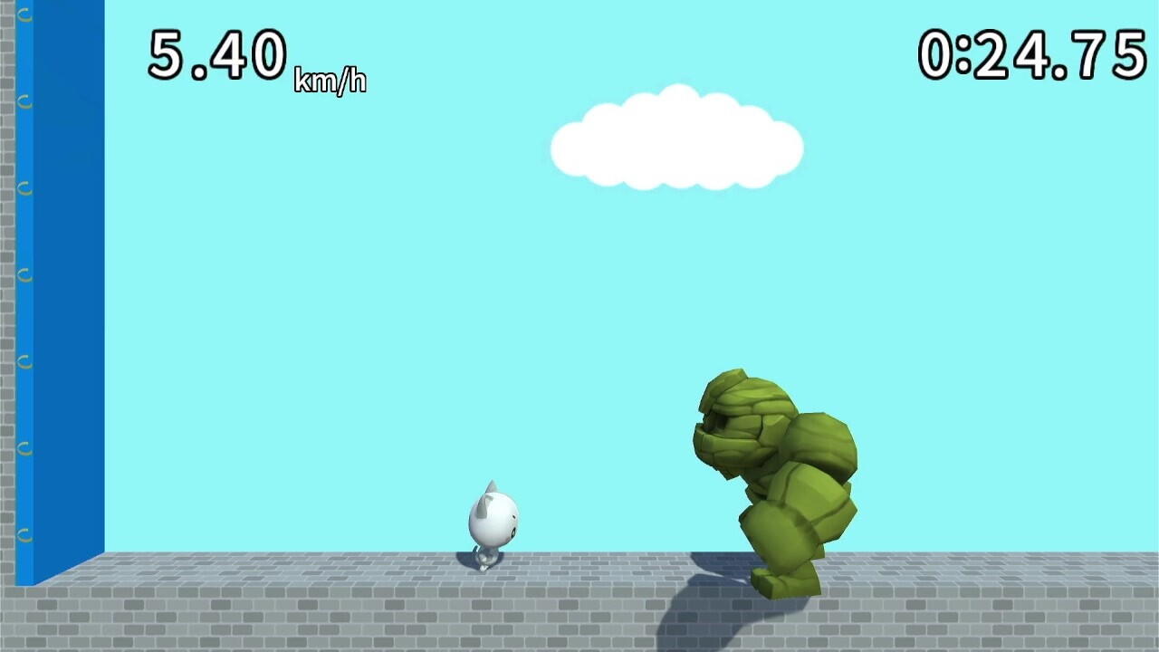 Risk your life to get your dinner back -Nyanzou action game- Game Screenshot