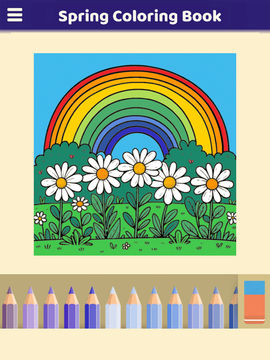 Spring Coloring Book Game Screenshot