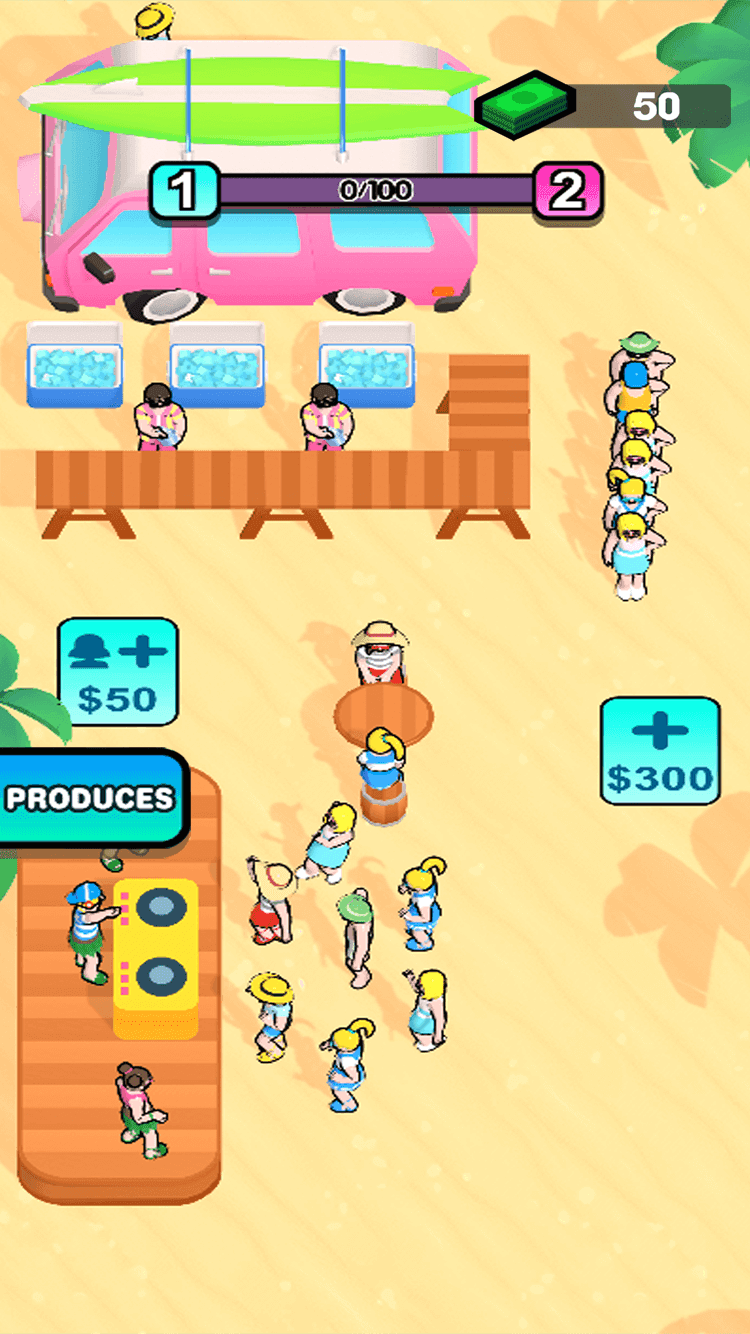 Beach Beverage Game Screenshot