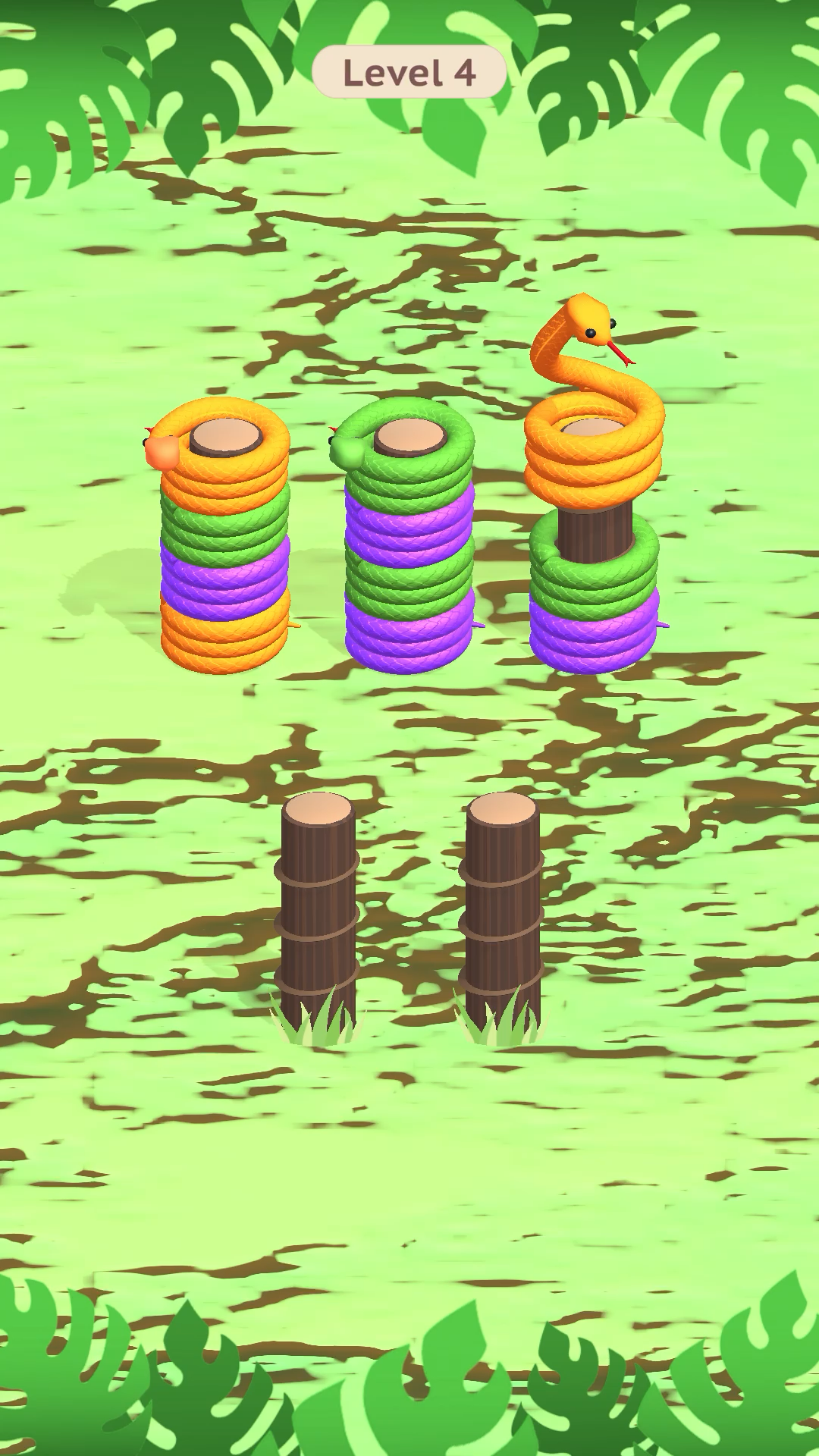 Cuplikan Layar Game Snake Sort Puzzle
