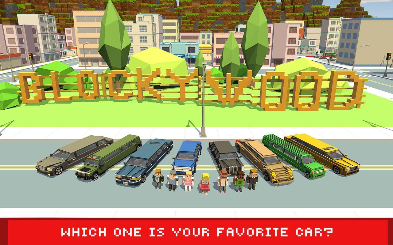 Screenshot of Blocky Limo: Hollywood Driver
