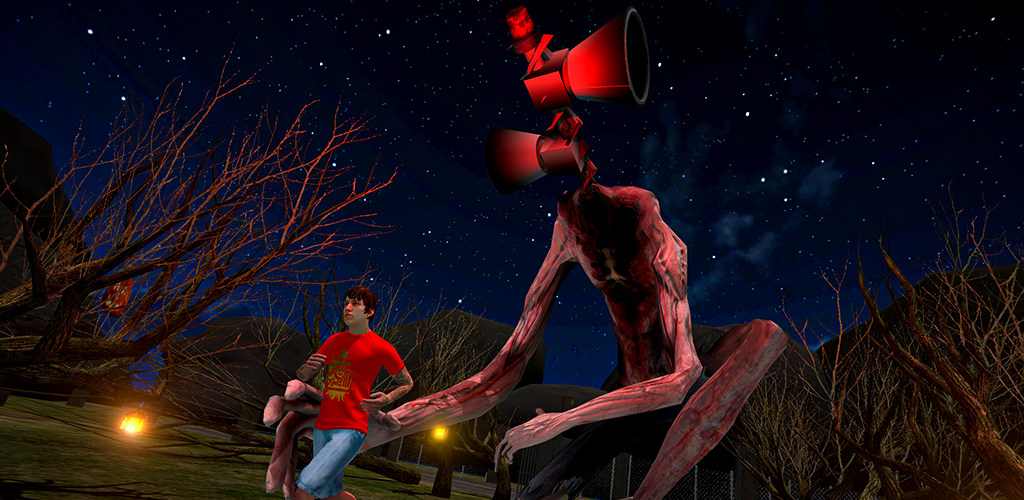 Banner of Siren Head Game Haunted House 