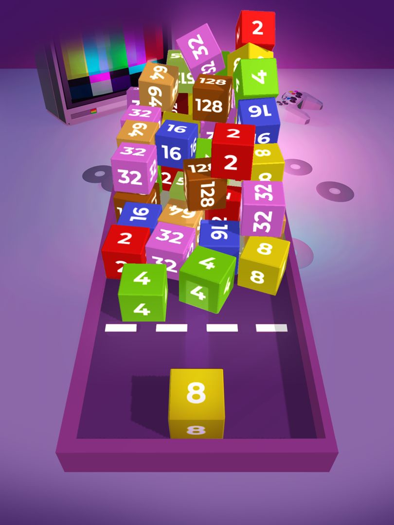 Chain Cube 2048: 3D merge game screenshot game