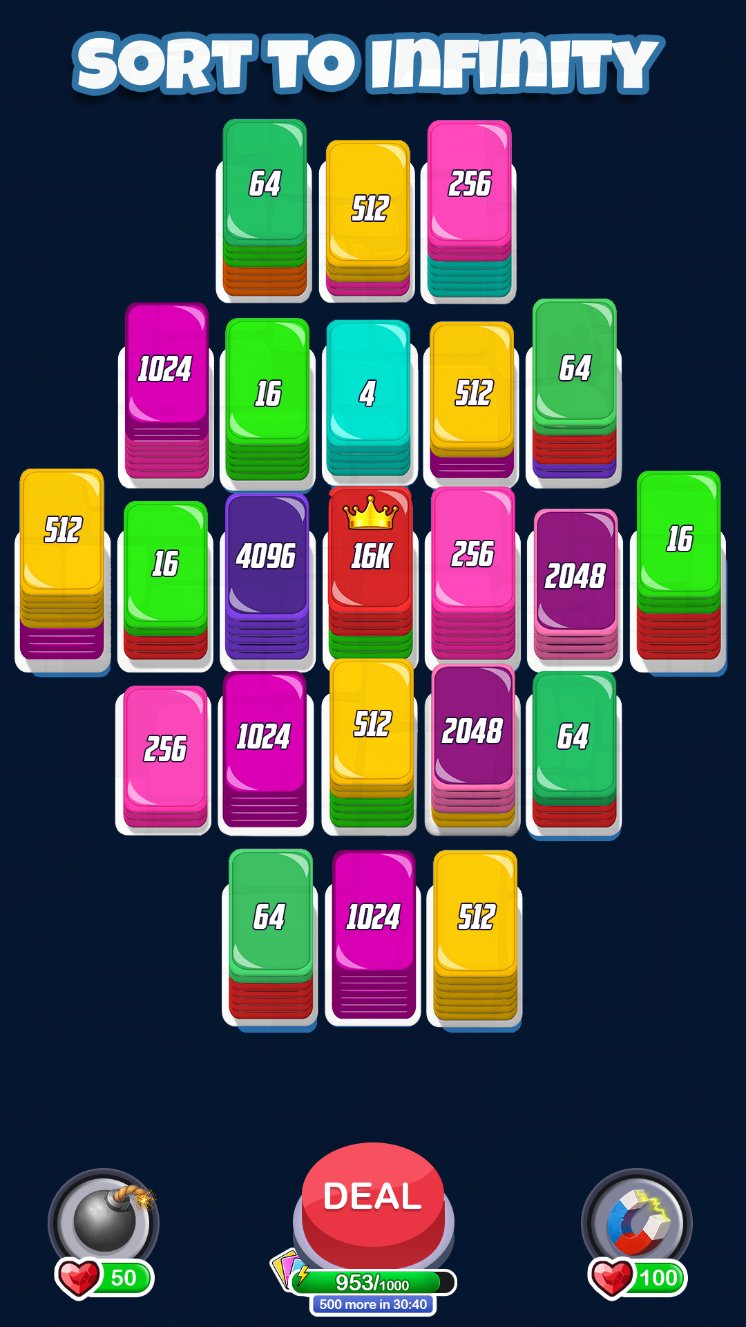 Card Sort Puzzle Shuffle Sort Game Screenshot