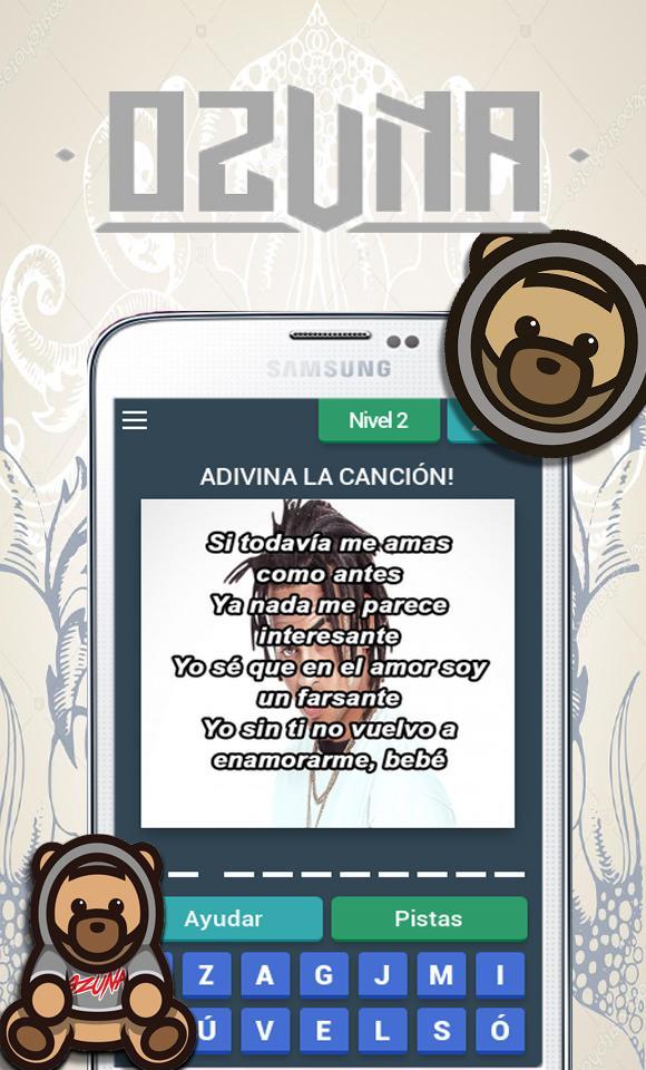 Ozuna 🐻 Adivina la Canción de Ozuna Game Screenshot