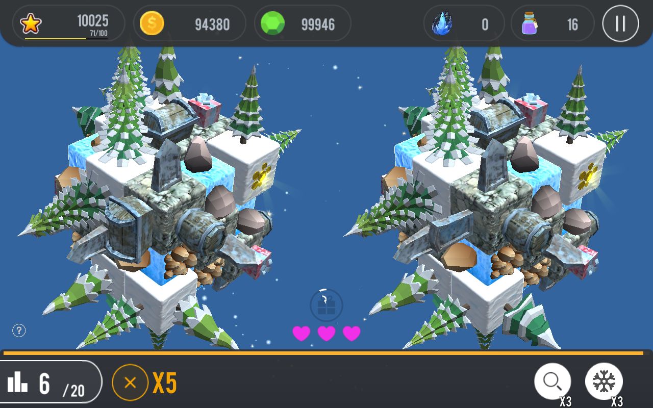 Screenshot of Cube Planet - 3D Find the difference