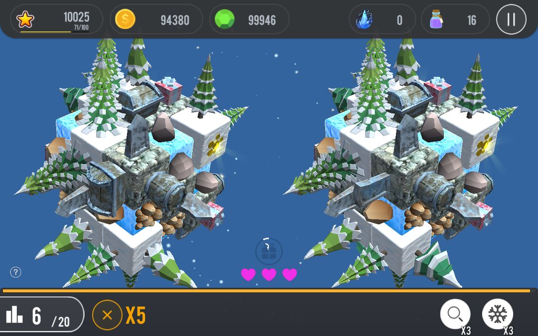 Cube Planet - 3D Find the difference screenshot game