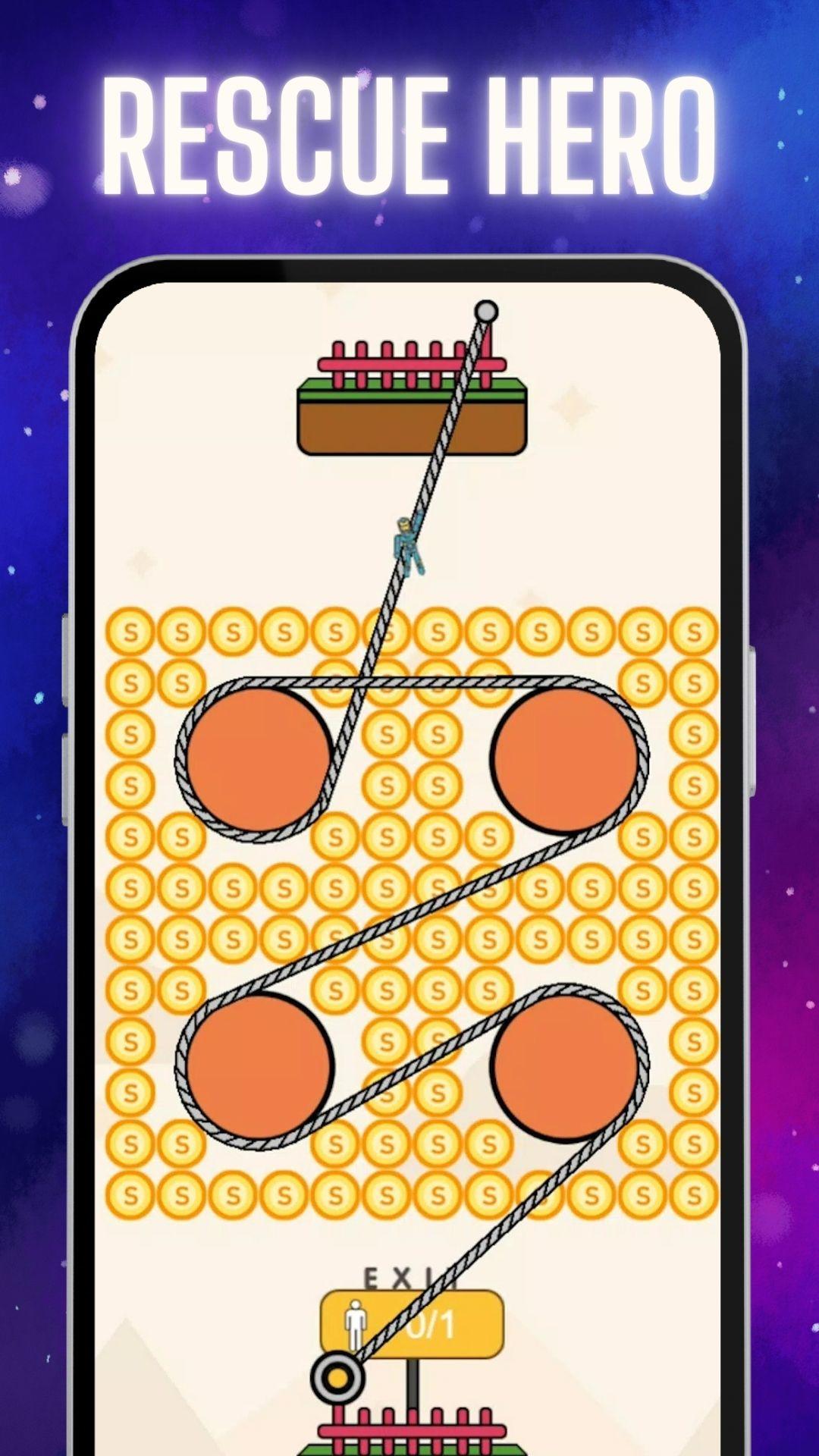 Rescue Hero Rope Puzzle Master Game Screenshot